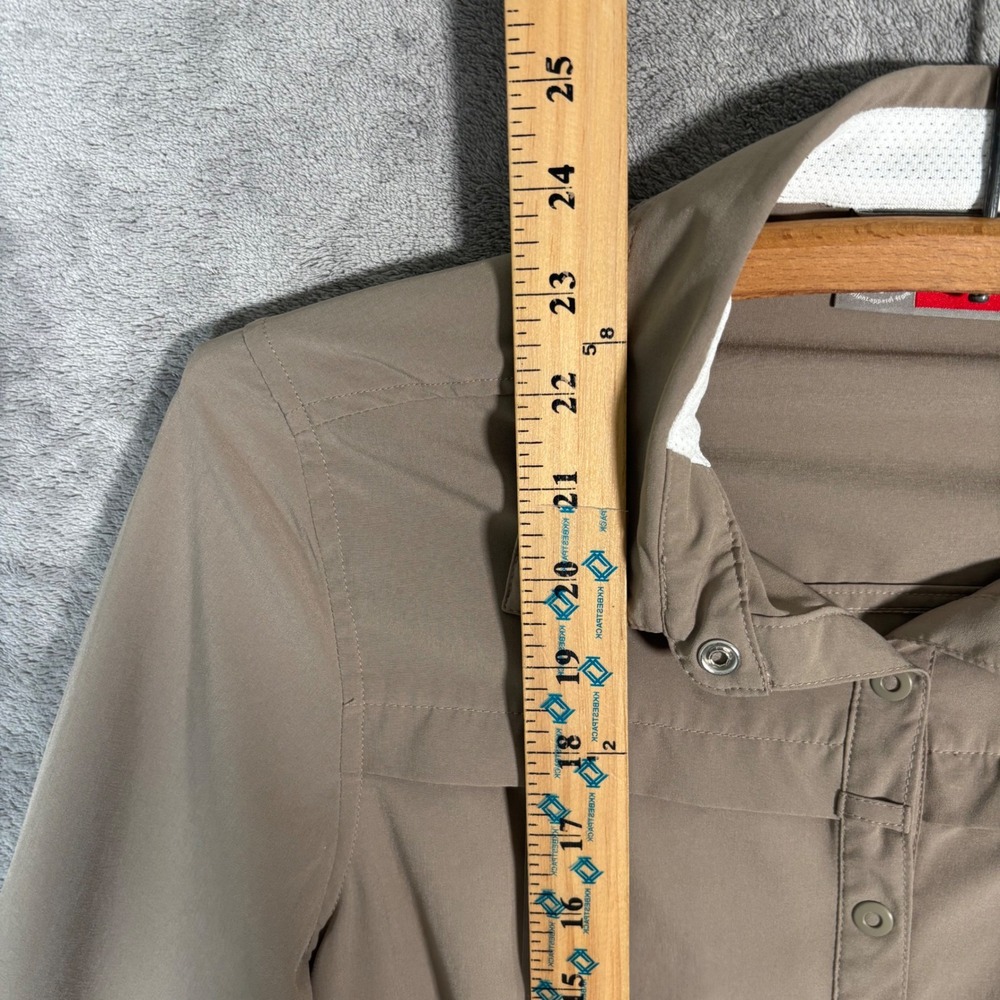 Craghoppers Womens NosiLife Insect Shield Hiking Shirt Tan US 4 Snaps Buttons - Picture 13 of 16